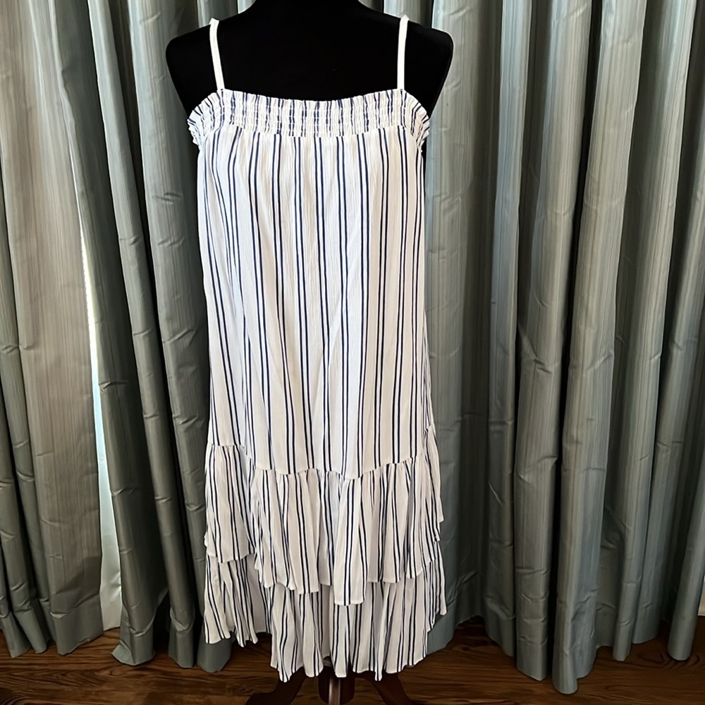 MICHAEL Michael Kors Striped Drop-Waist Sundress